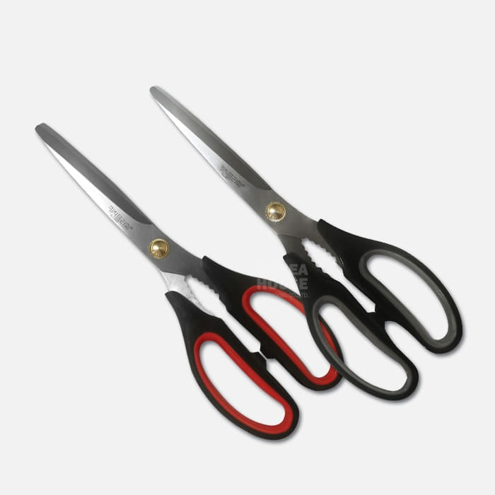 Gold two-handed scissors